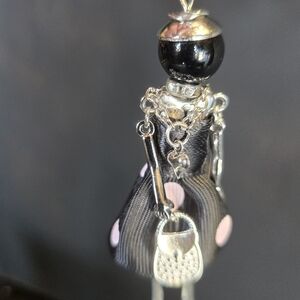 Chic Black and Silver Key Holder